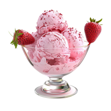 Bardakta Çilekli Dondurma